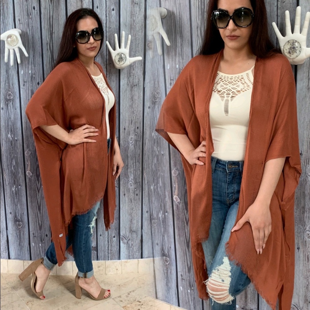 Last 1 New 5 Star Rated Beautiful High Low Kimono Cardigan Wrap Swim Coverup - Picture 2 of 11